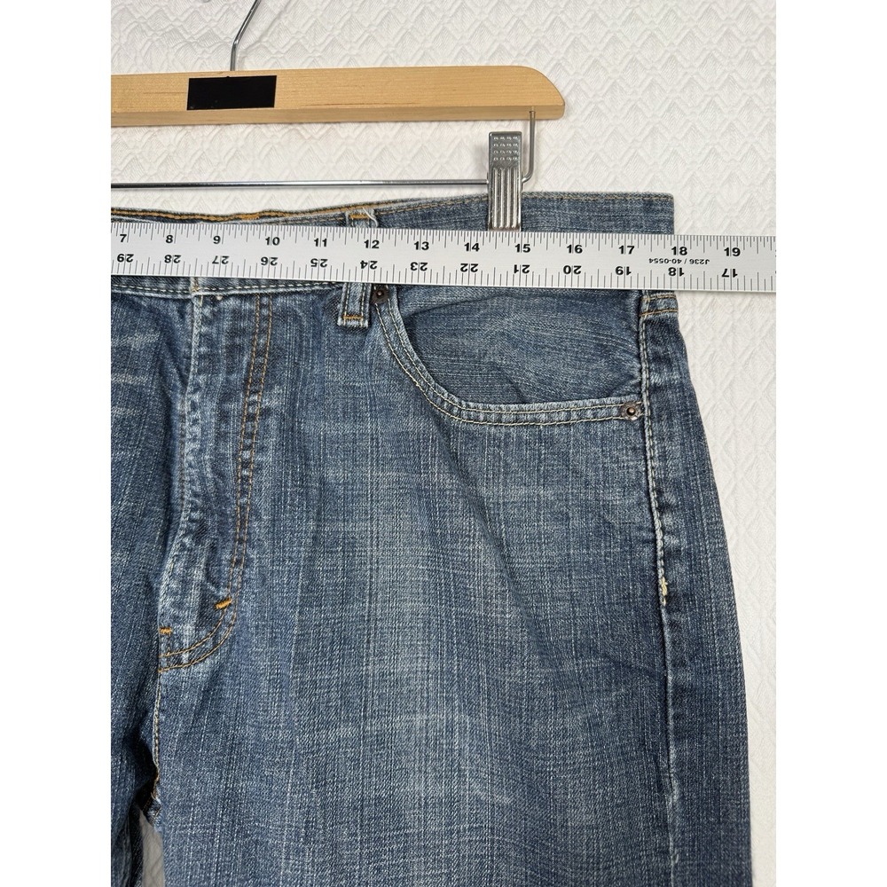 Levi's 505 Jeans Mens 36x29 Regular Fit Straight Leg Blue Denim Distressed - Picture 5 of 8